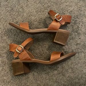 Steve Madden Leather Sandal Heel